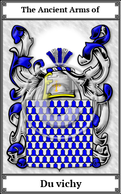 Du vichy Family Crest Download (JPG) Book Plated - 600 DPI